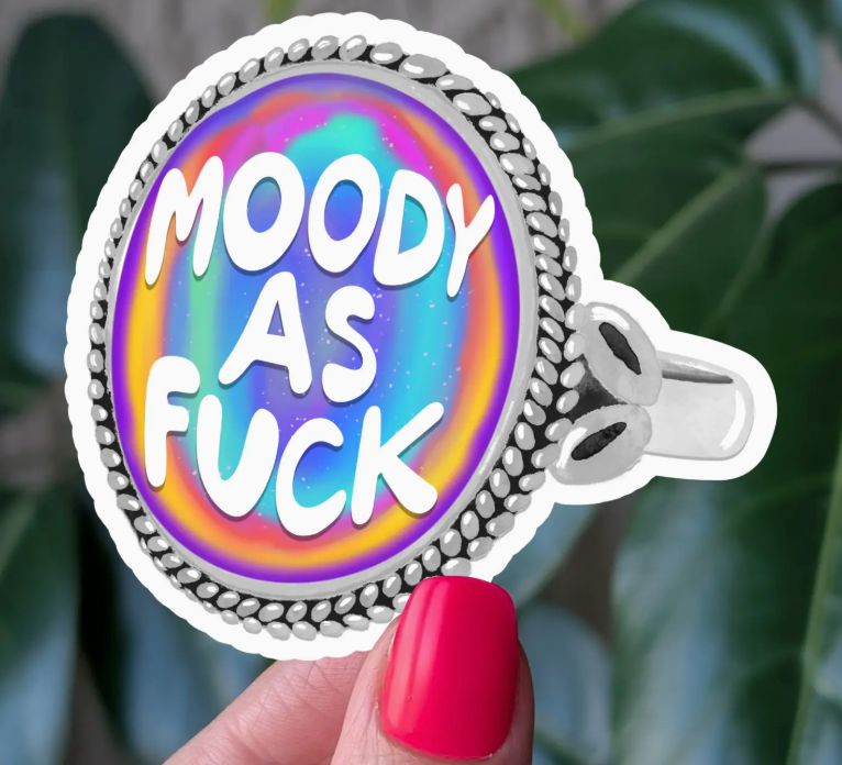 Moody Sticker