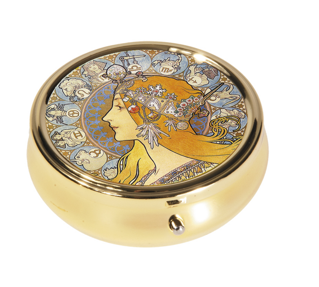 Mucha Art Nouveau Pill Box