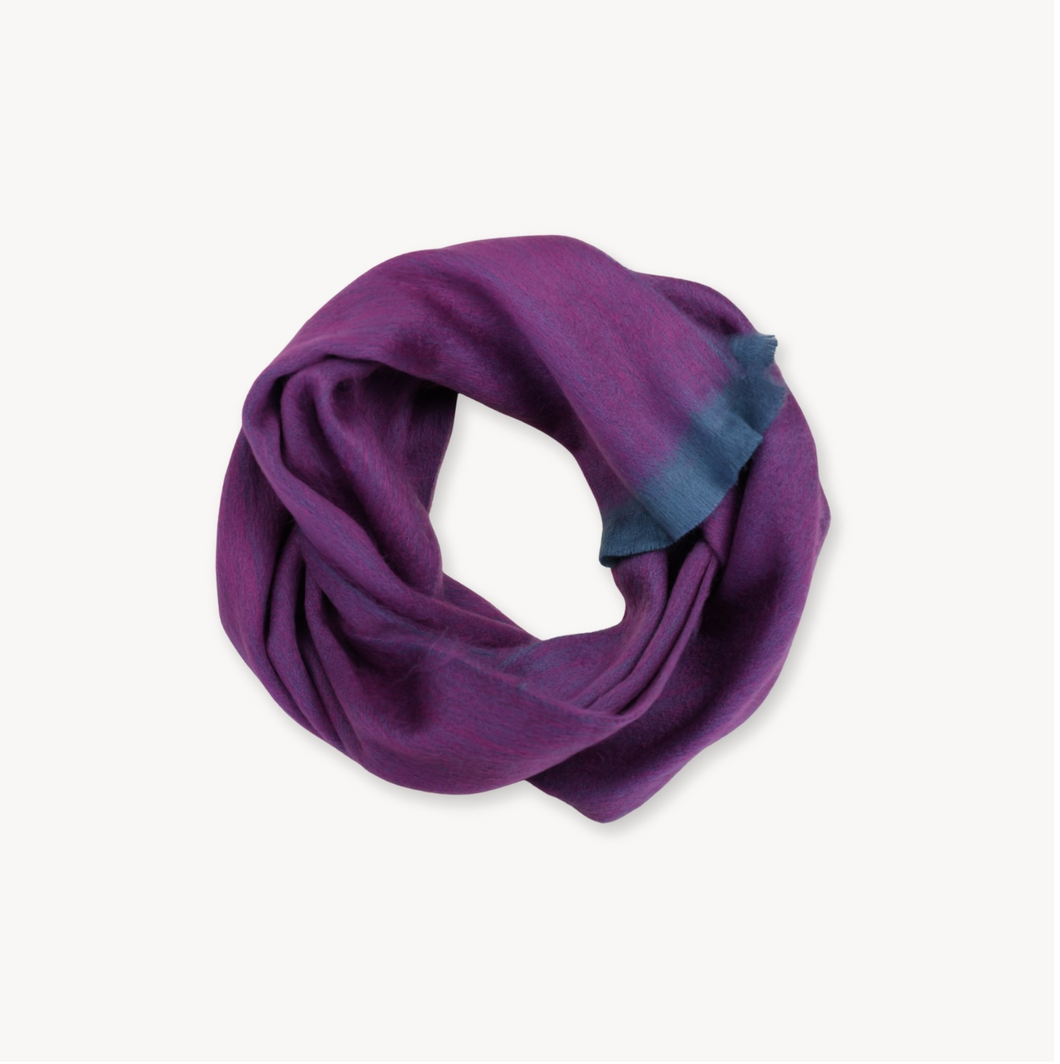 Reversible Cassis Alpaca Blend Scarf