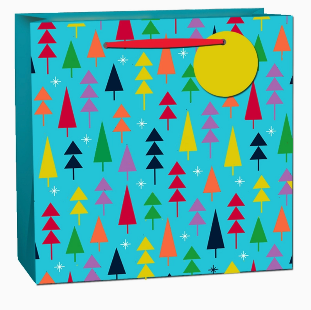 Festive Brights Christmas Gift Bag Baby Blue (Large)