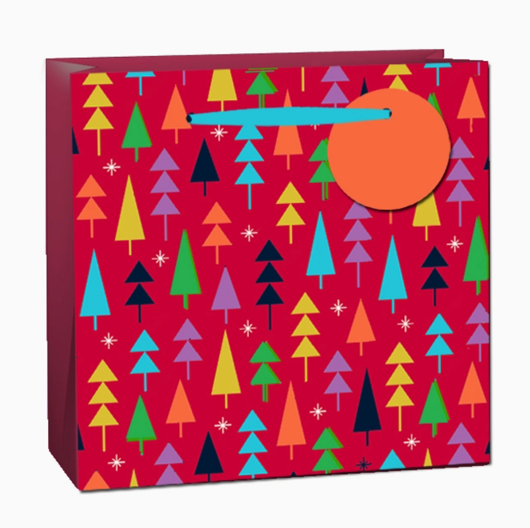 Festive Brights Christmas Gift Bag Red (Medium)