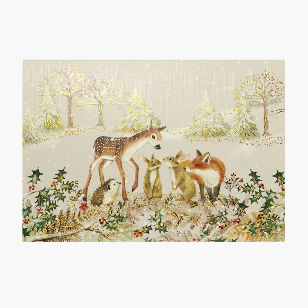 Furry Friends Small Boxed Holiday Cards (Set of 20)