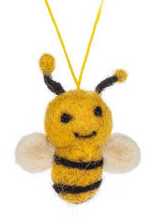 Load image into Gallery viewer, Felted Bee Ornament
