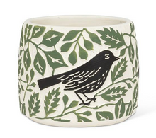 Load image into Gallery viewer, Crow and Leaves Planter
