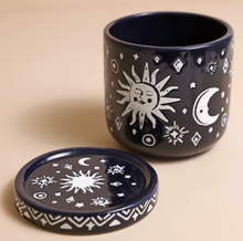 Load image into Gallery viewer, Midnight Blue Sun And Moon Planter
