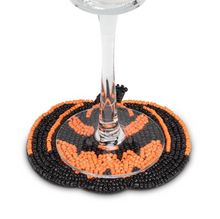 Load image into Gallery viewer, Spooky Pumpkin Bead Coaster
