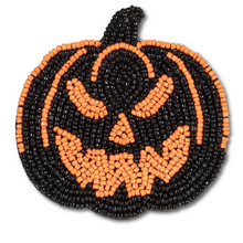 Load image into Gallery viewer, Spooky Pumpkin Bead Coaster

