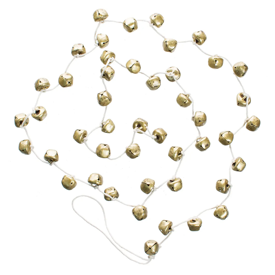 Gold Metal Jingle Bell Garland