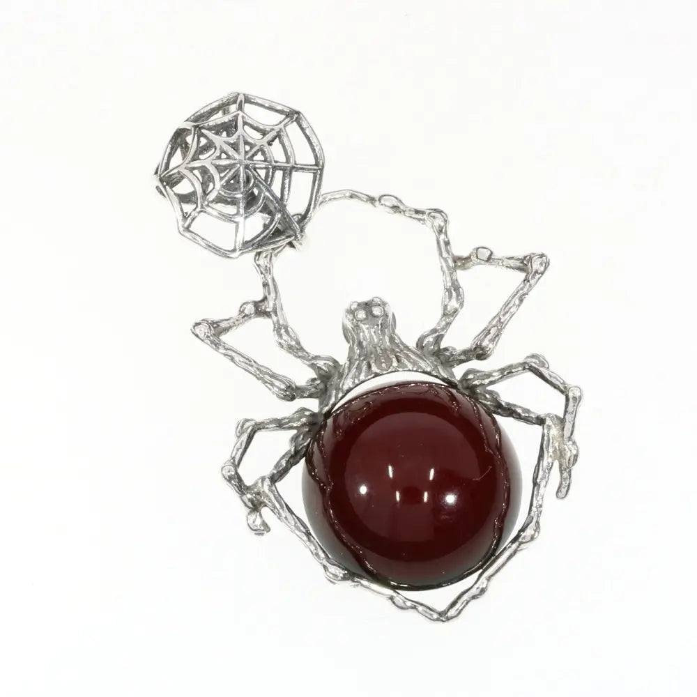 Cherry Amber Spider Pendant
