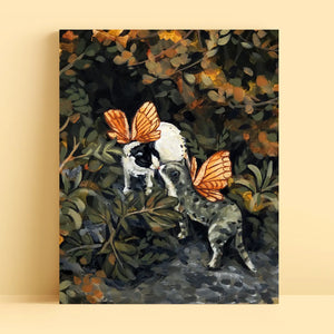 Fairy Cats Art Print