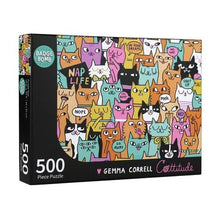 Load image into Gallery viewer, Cattitude 500 Piece Puzzle

