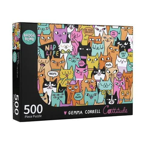 Cattitude 500 Piece Puzzle