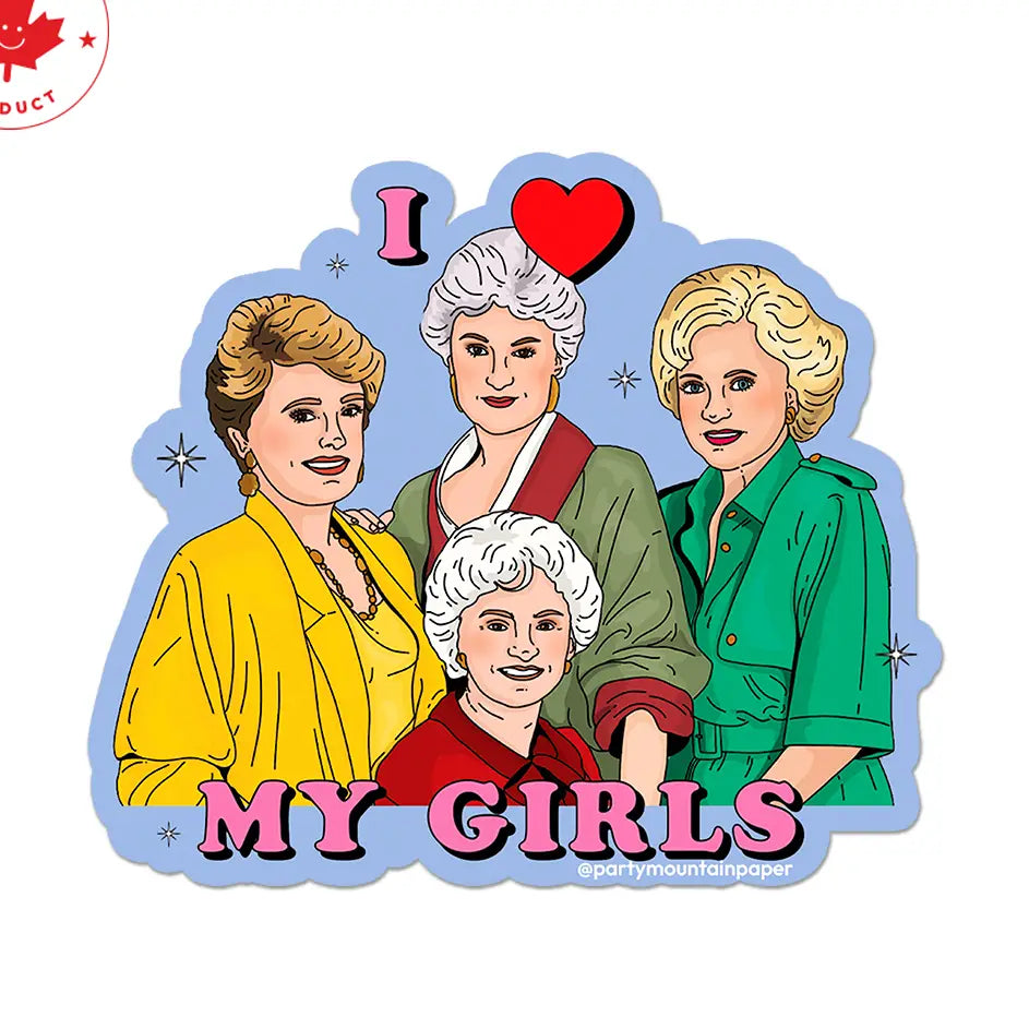I Love My Girls Sticker