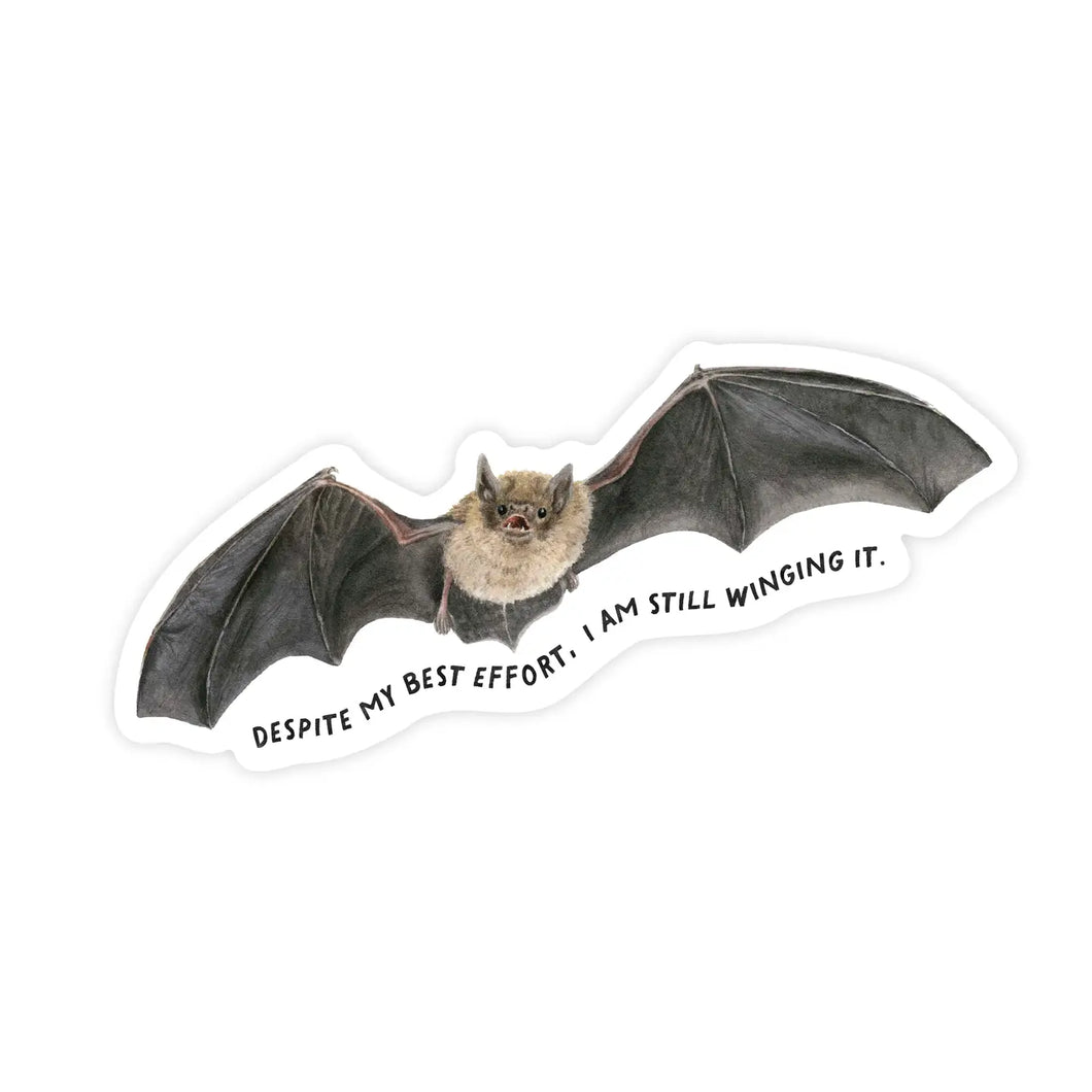 Still Winging It Bat Sticker