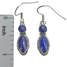 Load image into Gallery viewer, Lapis Stacked Cabochon Earrings
