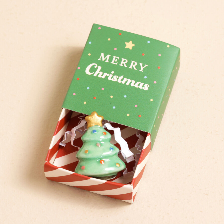 Tiny Matchbox Ceramic (Christmas Tree)