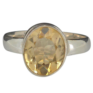 Faceted Citrine Ring