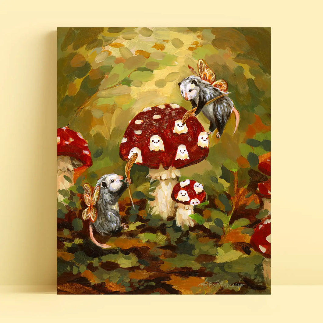 Fairy Opossums Art Print