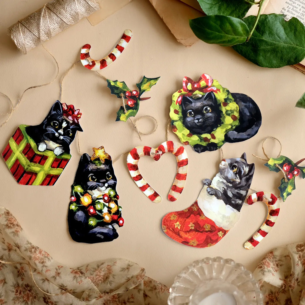 Christmas Cat Garland DIY Kit