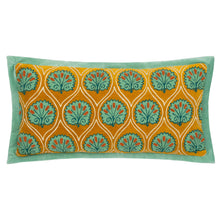 Load image into Gallery viewer, Ochre &amp; Aqua Casa Pillow
