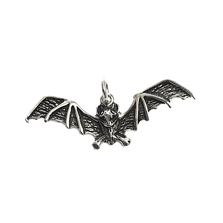 Silver Flying Bat Pendant