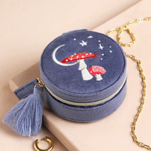 Load image into Gallery viewer, Moonrise Mini Round Velvet Jewelry Box
