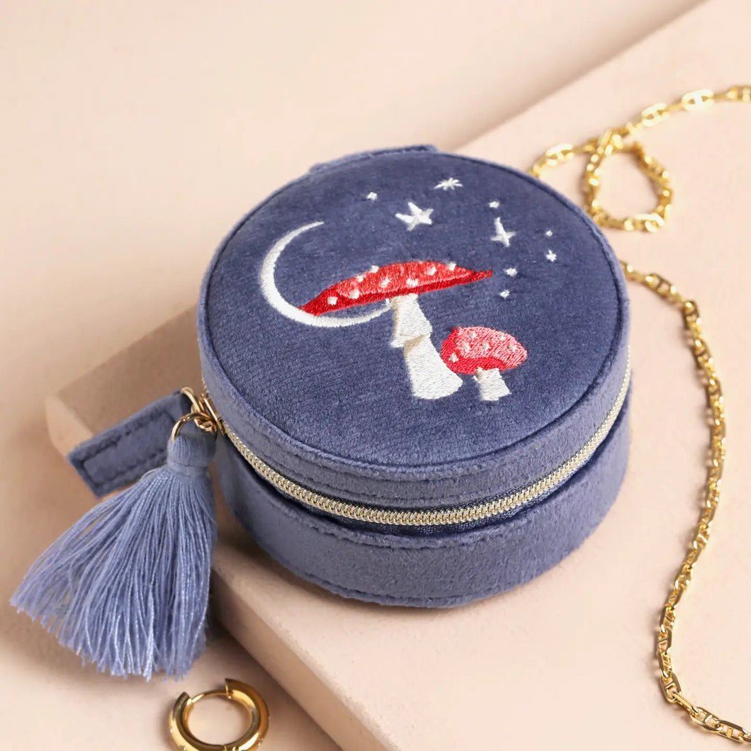 Moonrise Mini Round Velvet Jewelry Box