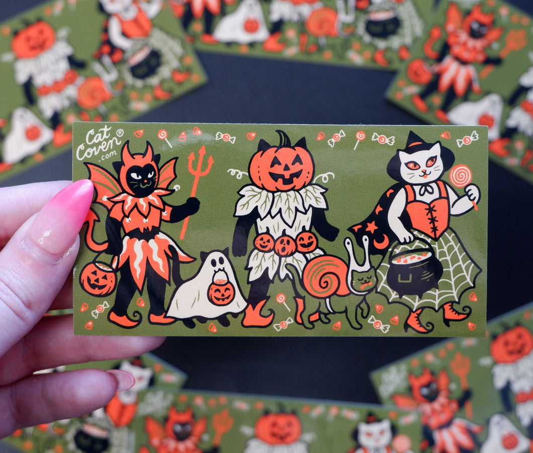 Halloween Costume Cats Sticker