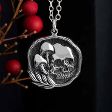 Load image into Gallery viewer, Silver Skull &amp; Mushroom Necklace
