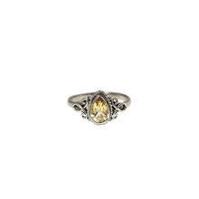 Load image into Gallery viewer, Faceted Citrine Teardrop Ring
