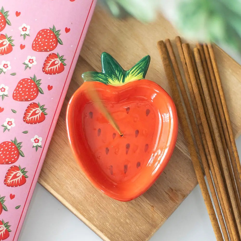 Ceramic Strawberry Incense Burner