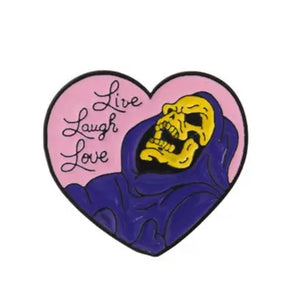 Skeletor "Live, Love, Laugh" Enamel Pin