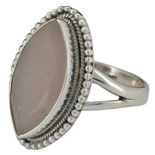 Load image into Gallery viewer, Faceted Marquise Rose Quartz Ring
