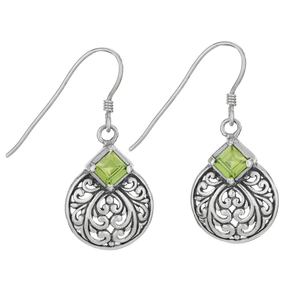 Detailed Peridot Earrings