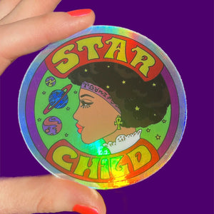 Star Child Hologram Sticker