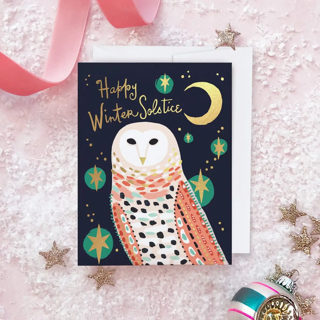 Happy Winter Solstice/Owl Card
