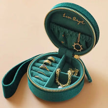 Load image into Gallery viewer, Starry Night Mini Round Velvet Jewelry Box
