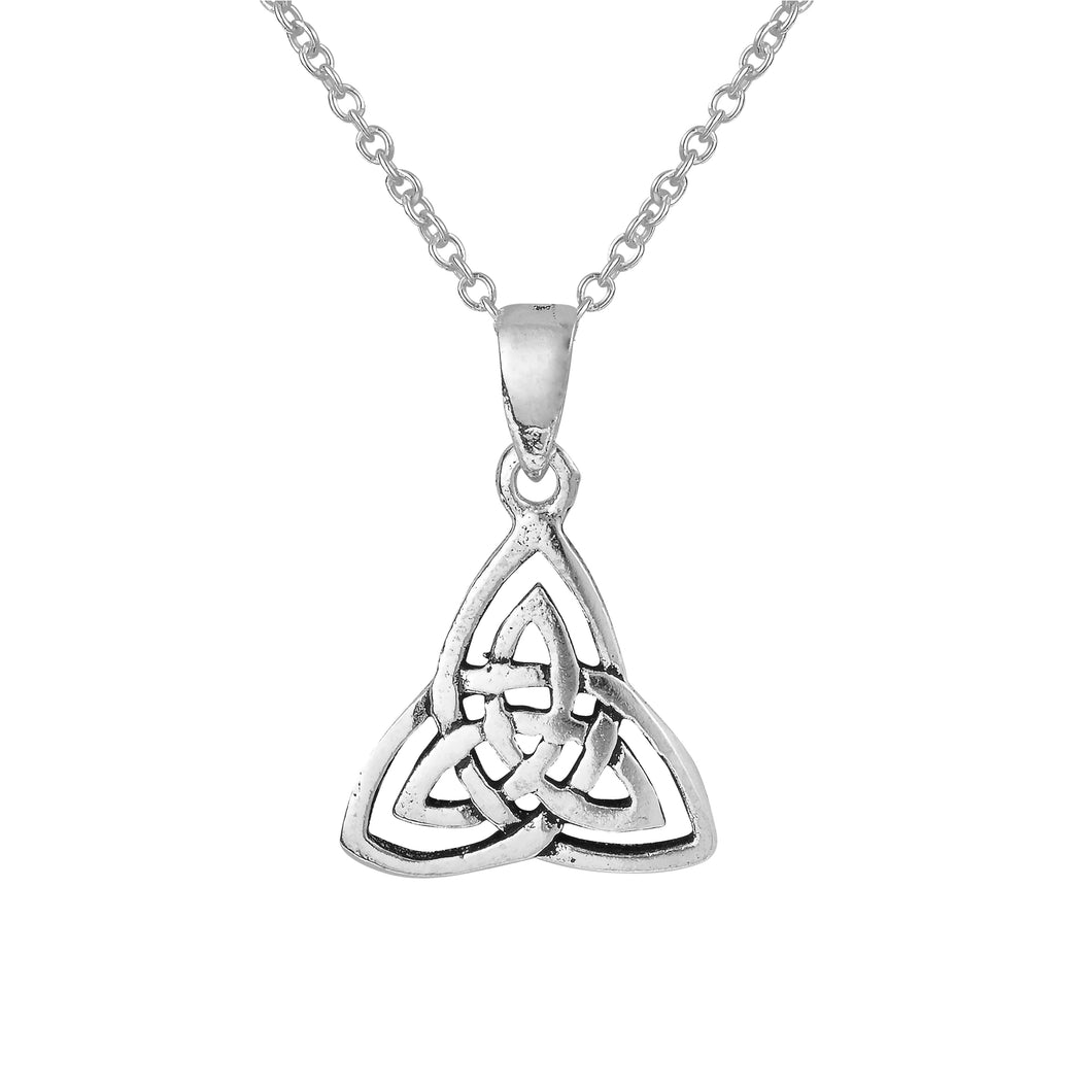 Small Silver Triquetra Pendant with Chain