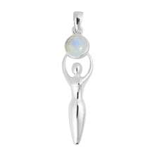 Load image into Gallery viewer, Moonstone Goddess Pendant with Chain
