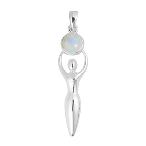 Moonstone Goddess Pendant with Chain