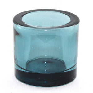 Heavy Glass Votive Holder (Sky Blue)