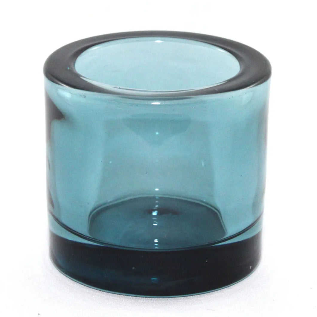 Heavy Glass Votive Holder (Sky Blue)