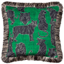 Load image into Gallery viewer, Fringed Wildcat Pillow
