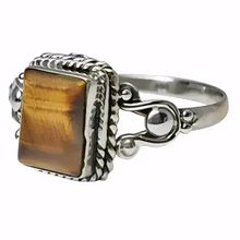 Load image into Gallery viewer, Rectangular Tiger's Eye Ring
