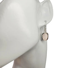 Load image into Gallery viewer, Rose Quartz Cabochon Earrings
