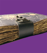 Load image into Gallery viewer, Dark Purple Leather Celestial Journal
