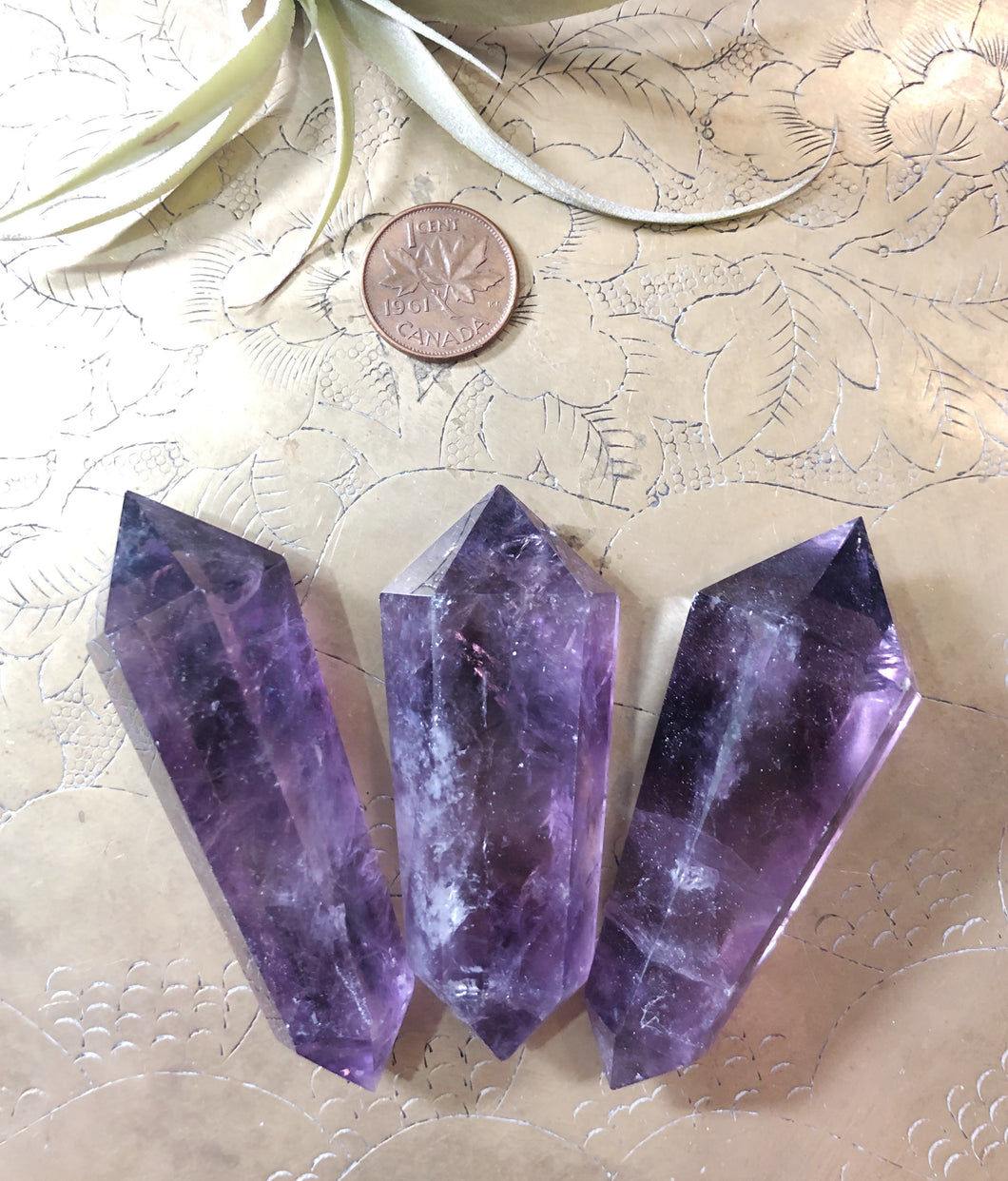 Large Double Terminated Amethyst Point