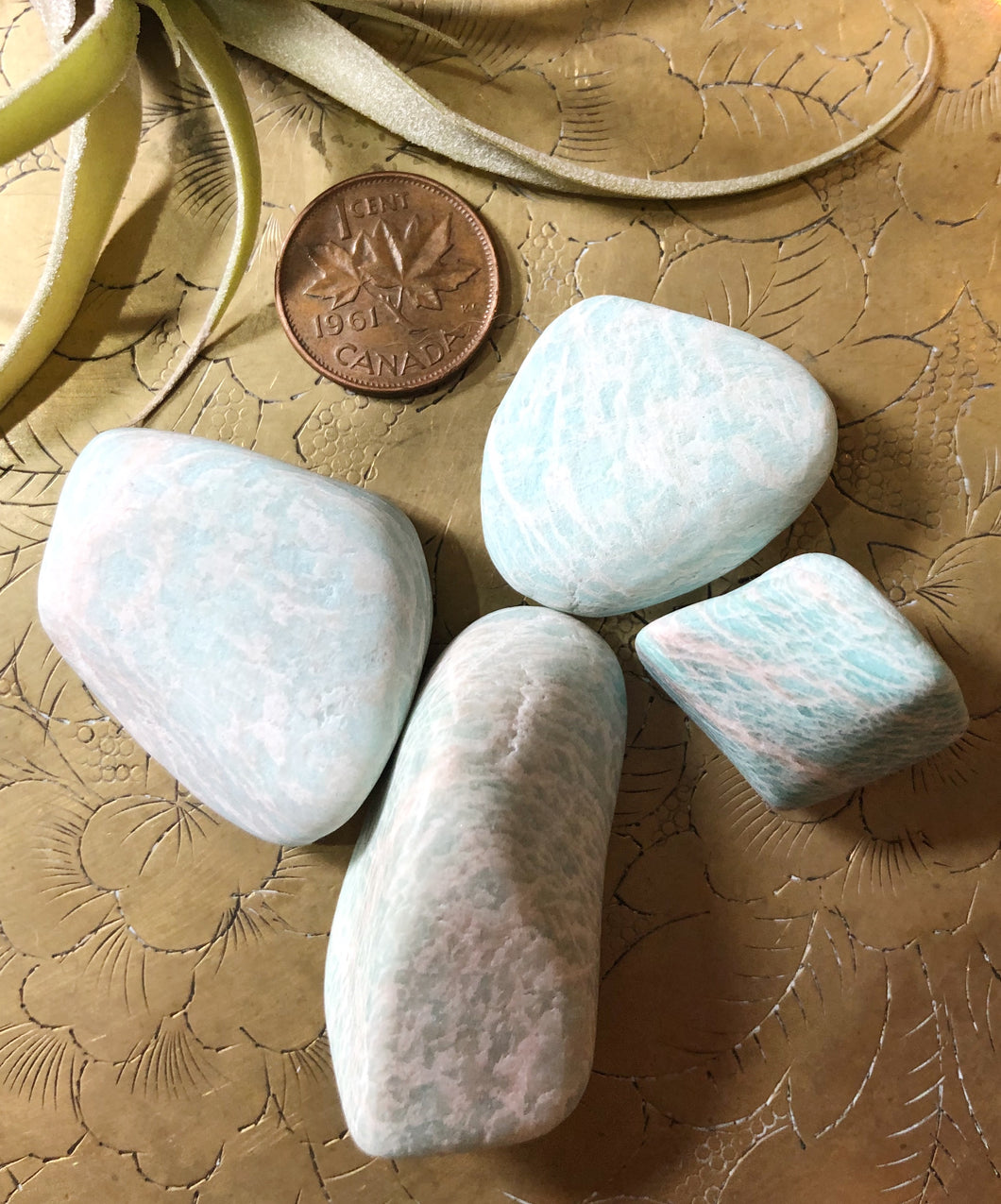 Amazonite Rough-Tumbled Large Gemstone