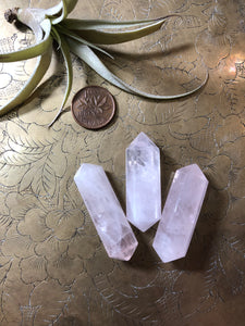 Double Terminated Rose Quartz Point