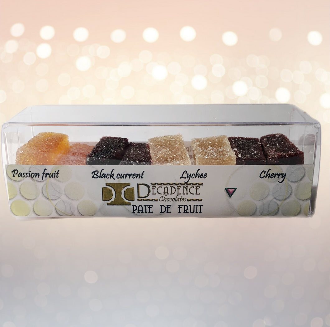 Decadence Chocolates Pate de Fruits {Passionfruit, Black Current, Lychee, Cherry}